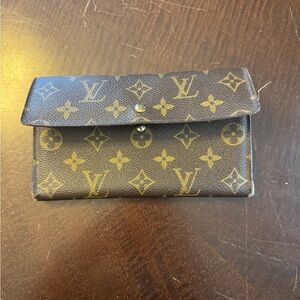 Louis Vuitton Monogram Canvas Vintage Wallet in Brown and Gold